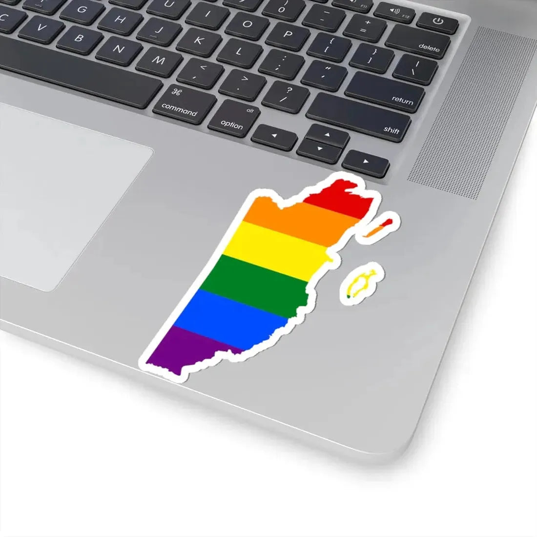 LGBT flag map of Belize (Belize) STICKER Vinyl Kiss-Cut Decal - The Sticker Space