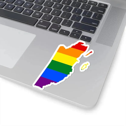 LGBT flag map of Belize (Belize) STICKER Vinyl Kiss-Cut Decal - The Sticker Space