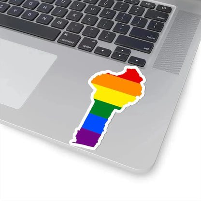 LGBT flag map of Benin (Benin) STICKER Vinyl Kiss-Cut Decal - The Sticker Space
