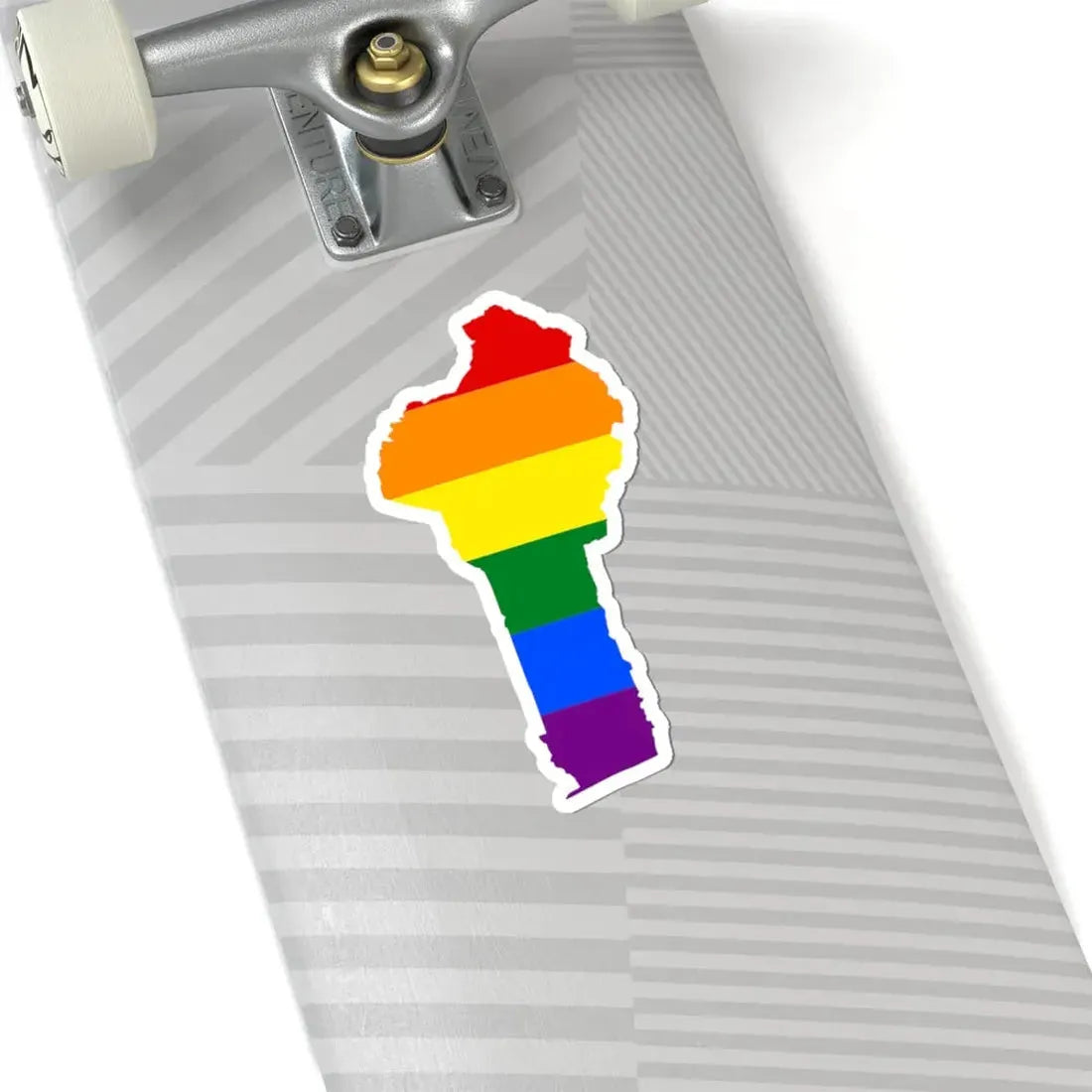 LGBT flag map of Benin (Benin) STICKER Vinyl Kiss-Cut Decal - The Sticker Space