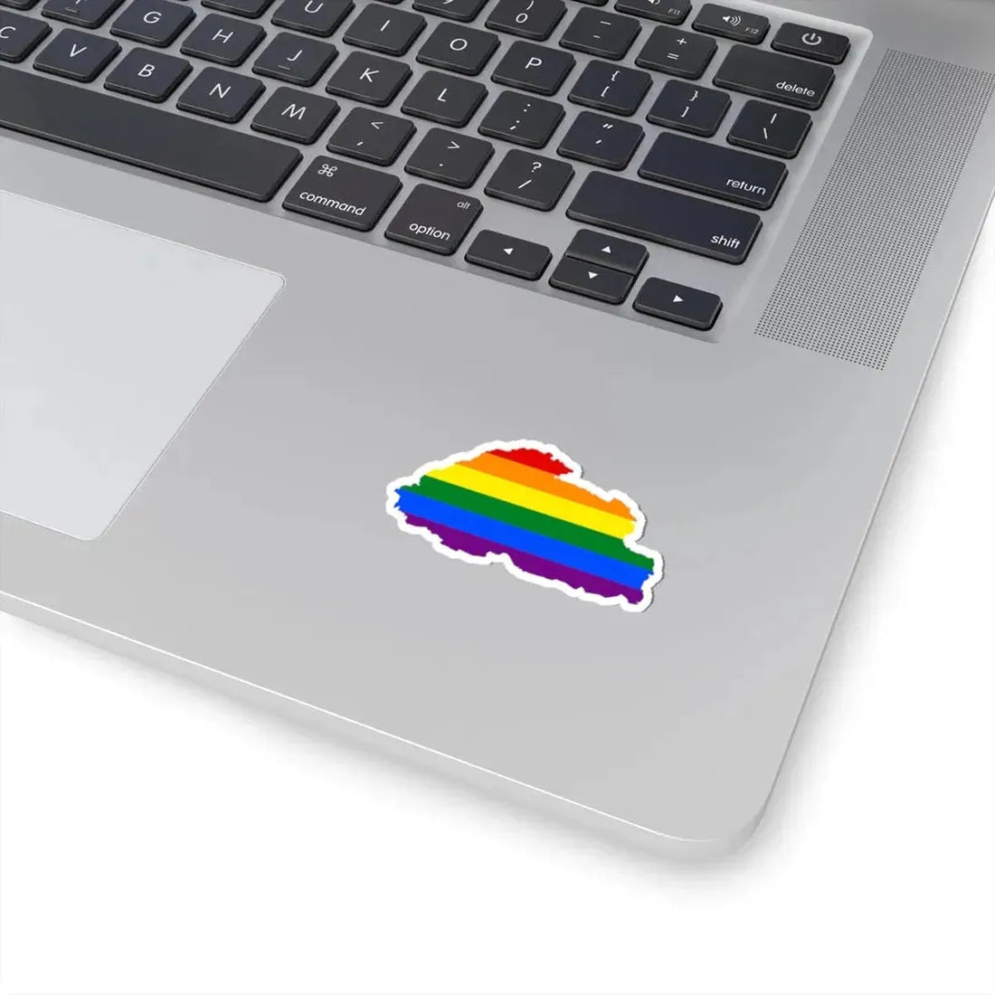 LGBT flag map of Bhutan (Bhutan) STICKER Vinyl Kiss-Cut Decal - The Sticker Space