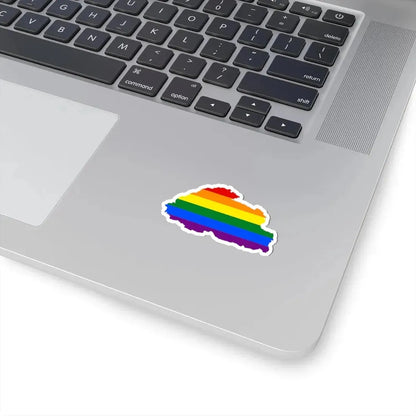 LGBT flag map of Bhutan (Bhutan) STICKER Vinyl Kiss-Cut Decal - The Sticker Space