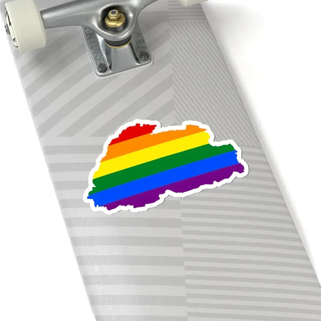 LGBT flag map of Bhutan (Bhutan) STICKER Vinyl Kiss-Cut Decal - The Sticker Space