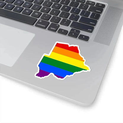 LGBT flag map of Botswana (Botswana) STICKER Vinyl Kiss-Cut Decal - The Sticker Space