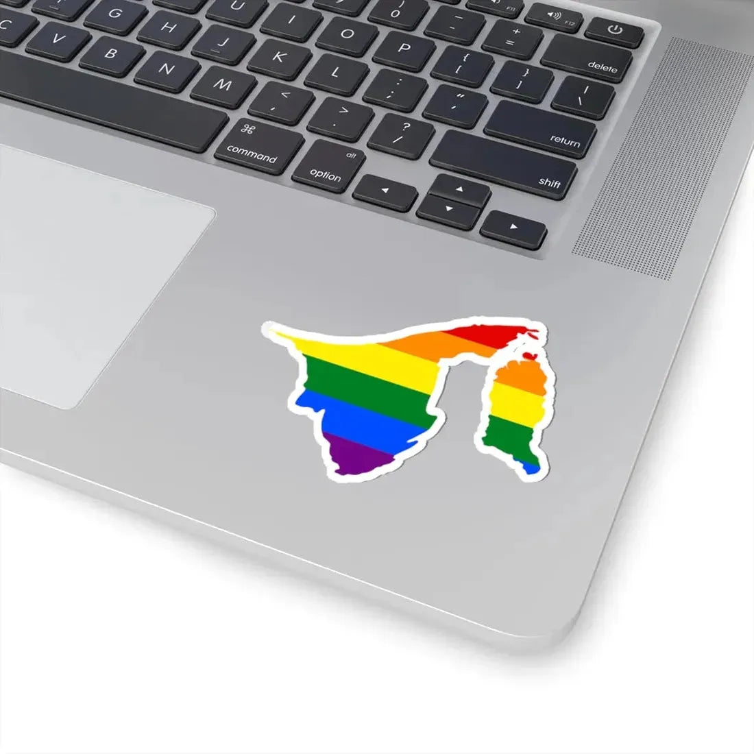 LGBT flag map of Brunei (Brunei) STICKER Vinyl Kiss-Cut Decal - The Sticker Space