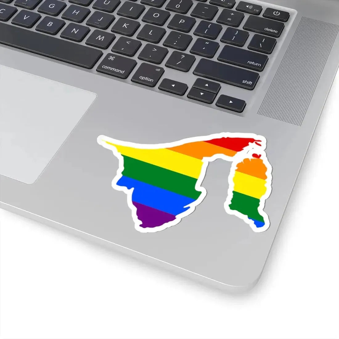 LGBT flag map of Brunei (Brunei) STICKER Vinyl Kiss-Cut Decal - The Sticker Space