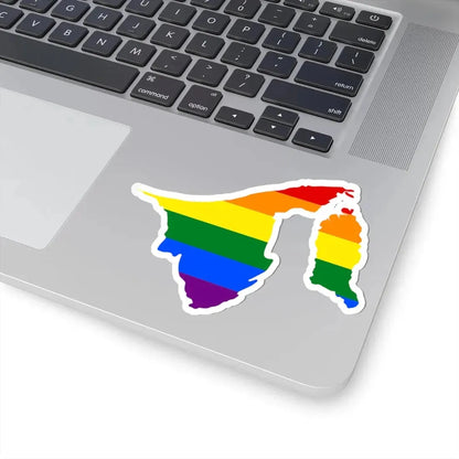 LGBT flag map of Brunei (Brunei) STICKER Vinyl Kiss-Cut Decal - The Sticker Space