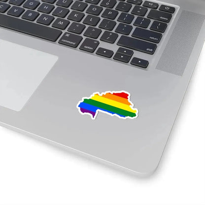 LGBT flag map of Burkina Faso (Burkina Faso) STICKER Vinyl Kiss-Cut Decal - The Sticker Space