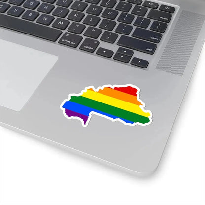 LGBT flag map of Burkina Faso (Burkina Faso) STICKER Vinyl Kiss-Cut Decal - The Sticker Space