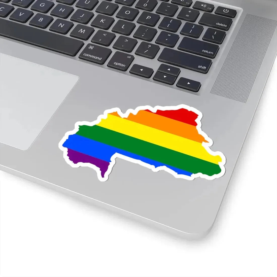 LGBT flag map of Burkina Faso (Burkina Faso) STICKER Vinyl Kiss-Cut Decal - The Sticker Space