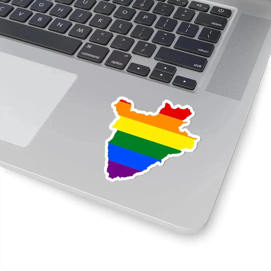 LGBT flag map of Burundi (Burundi) STICKER Vinyl Kiss-Cut Decal - The Sticker Space