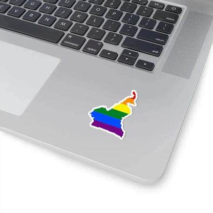 LGBT flag map of Cameroon (Cameroon) STICKER Vinyl Kiss-Cut Decal - The Sticker Space