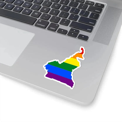 LGBT flag map of Cameroon (Cameroon) STICKER Vinyl Kiss-Cut Decal - The Sticker Space