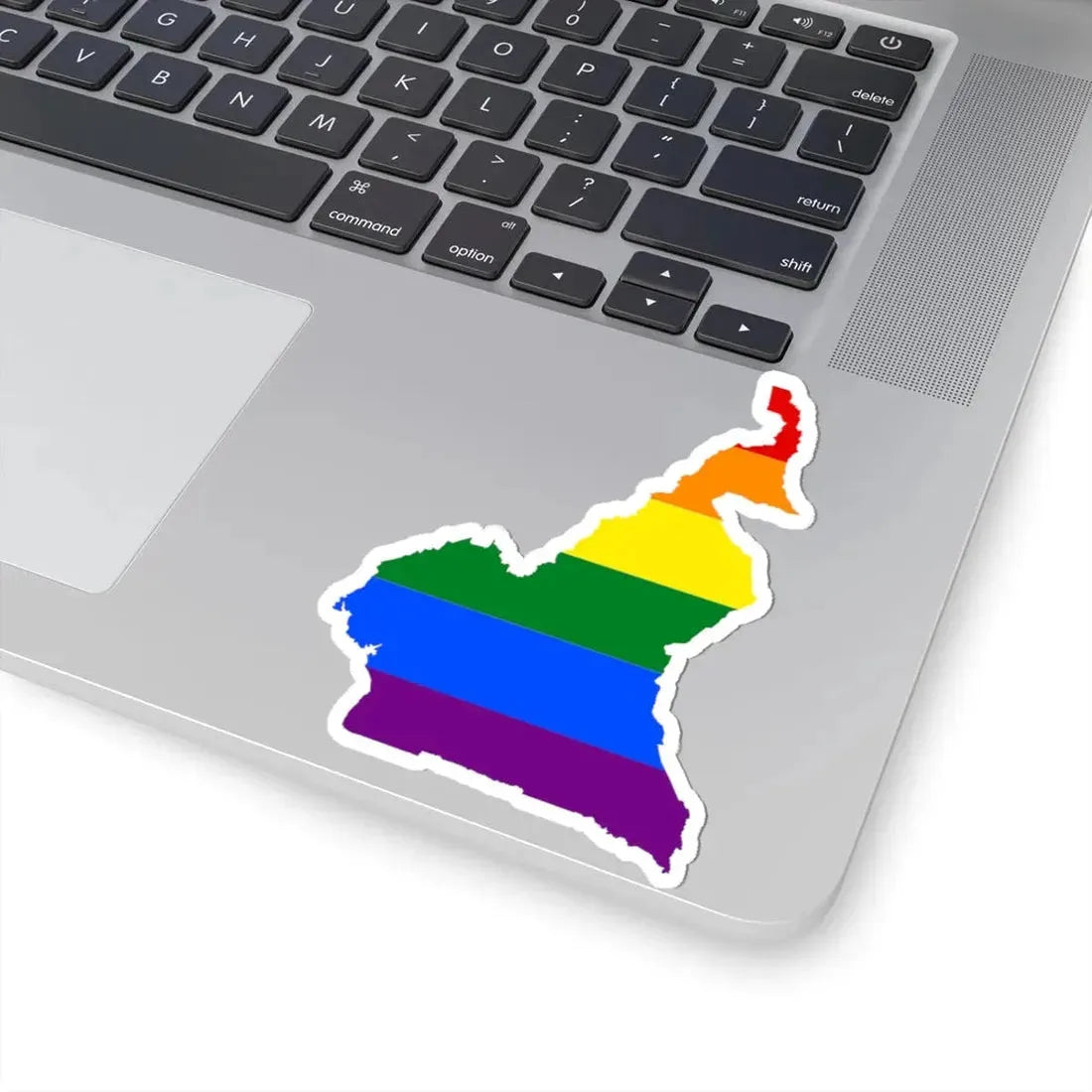 LGBT flag map of Cameroon (Cameroon) STICKER Vinyl Kiss-Cut Decal - The Sticker Space