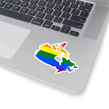 LGBT flag map of Canada (Canada) STICKER Vinyl Kiss-Cut Decal - The Sticker Space