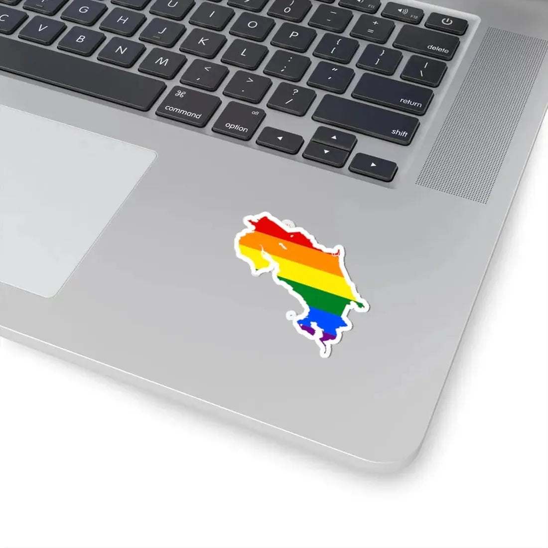 LGBT flag map of Costa Rica (Costa Rica) STICKER Vinyl Kiss-Cut Decal - The Sticker Space