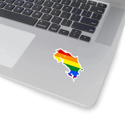 LGBT flag map of Costa Rica (Costa Rica) STICKER Vinyl Kiss-Cut Decal - The Sticker Space