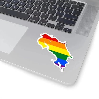 LGBT flag map of Costa Rica (Costa Rica) STICKER Vinyl Kiss-Cut Decal - The Sticker Space