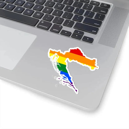LGBT flag map of Croatia (Croatia) STICKER Vinyl Kiss-Cut Decal - The Sticker Space