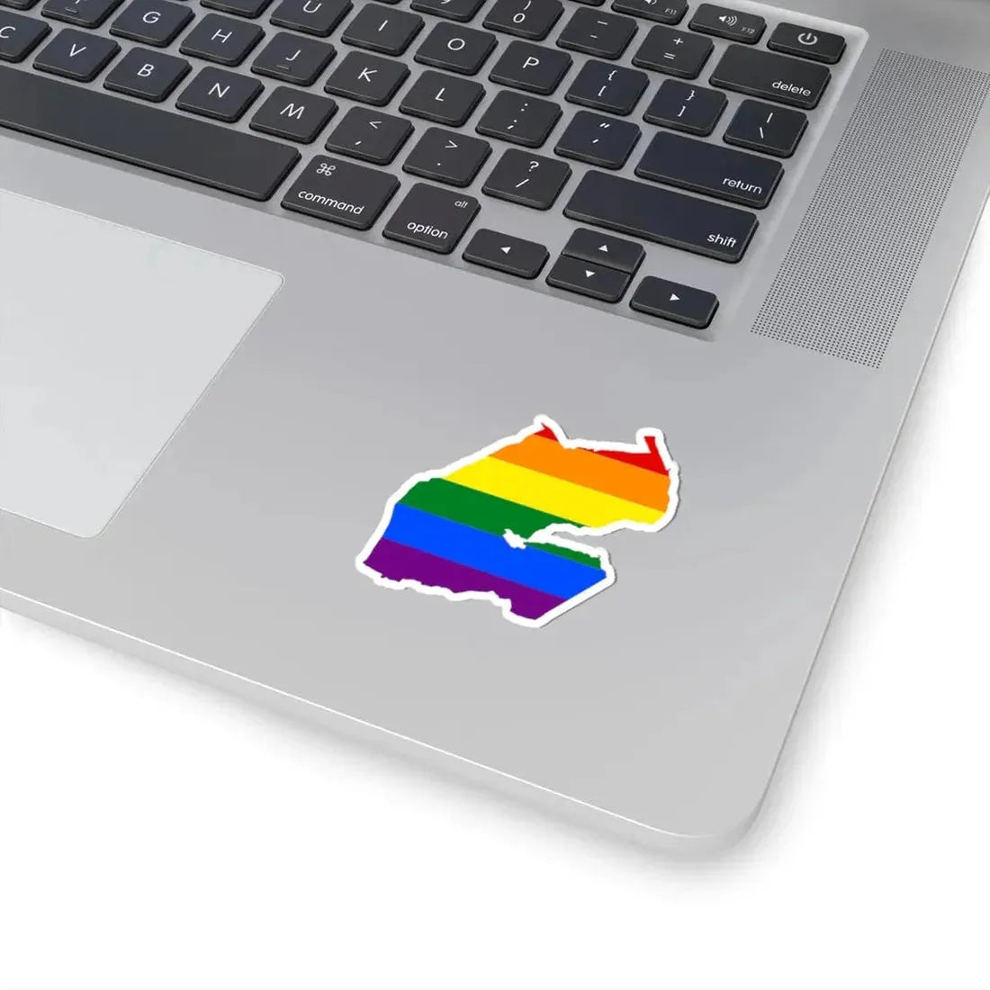 LGBT flag map of Djibouti (Djibouti) STICKER Vinyl Kiss-Cut Decal - The Sticker Space