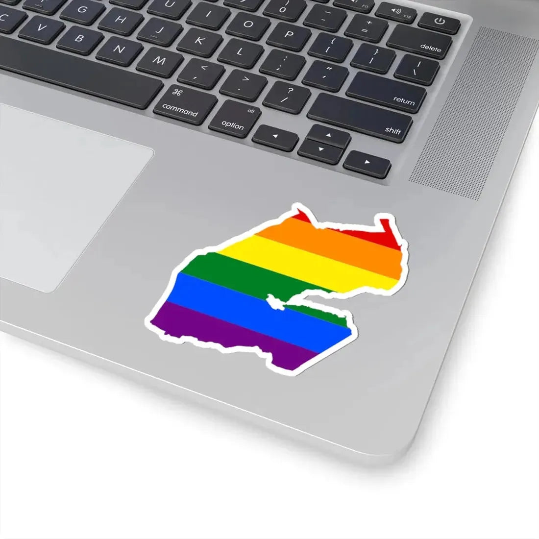 LGBT flag map of Djibouti (Djibouti) STICKER Vinyl Kiss-Cut Decal - The Sticker Space