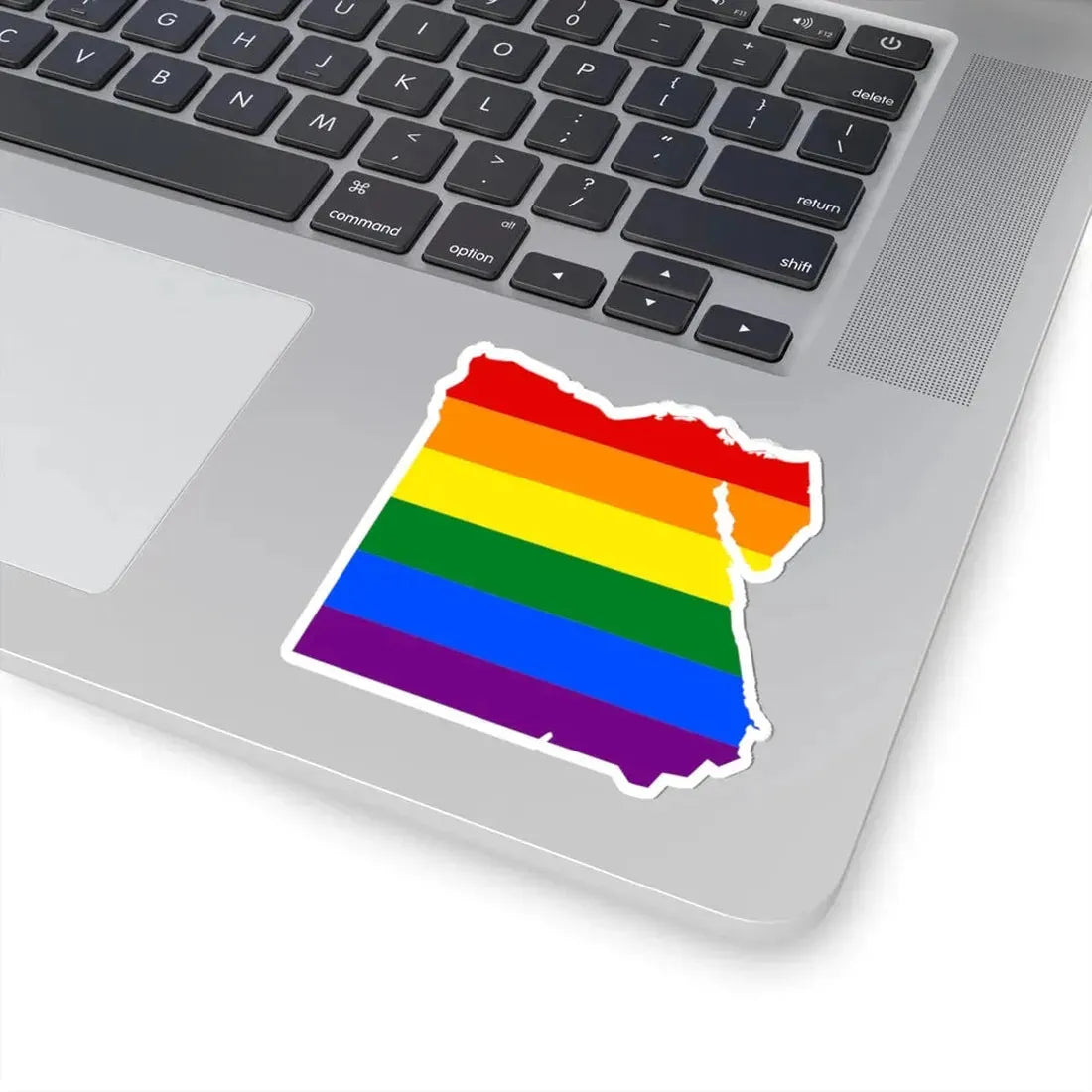 LGBT flag map of Egypt (Egypt) STICKER Vinyl Kiss-Cut Decal - The Sticker Space