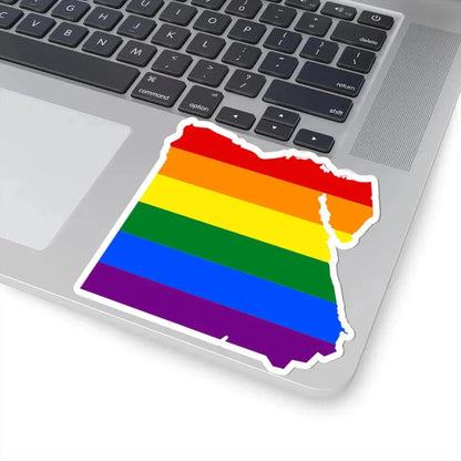 LGBT flag map of Egypt (Egypt) STICKER Vinyl Kiss-Cut Decal - The Sticker Space