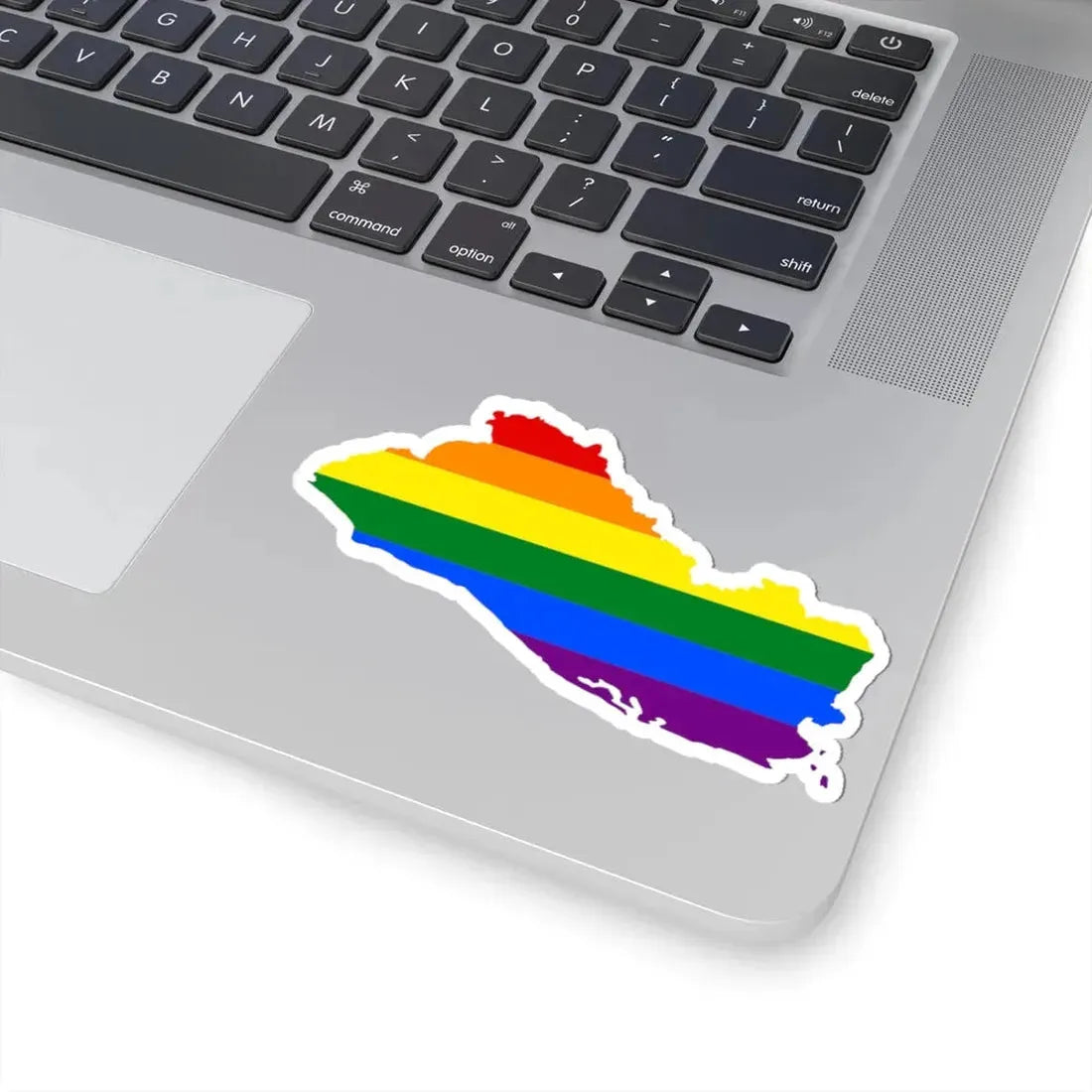 LGBT flag map of El Salvador (El Salvador) STICKER Vinyl Kiss-Cut Decal - The Sticker Space