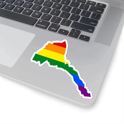 LGBT flag map of Eritrea (Eritrea) STICKER Vinyl Kiss-Cut Decal - The Sticker Space