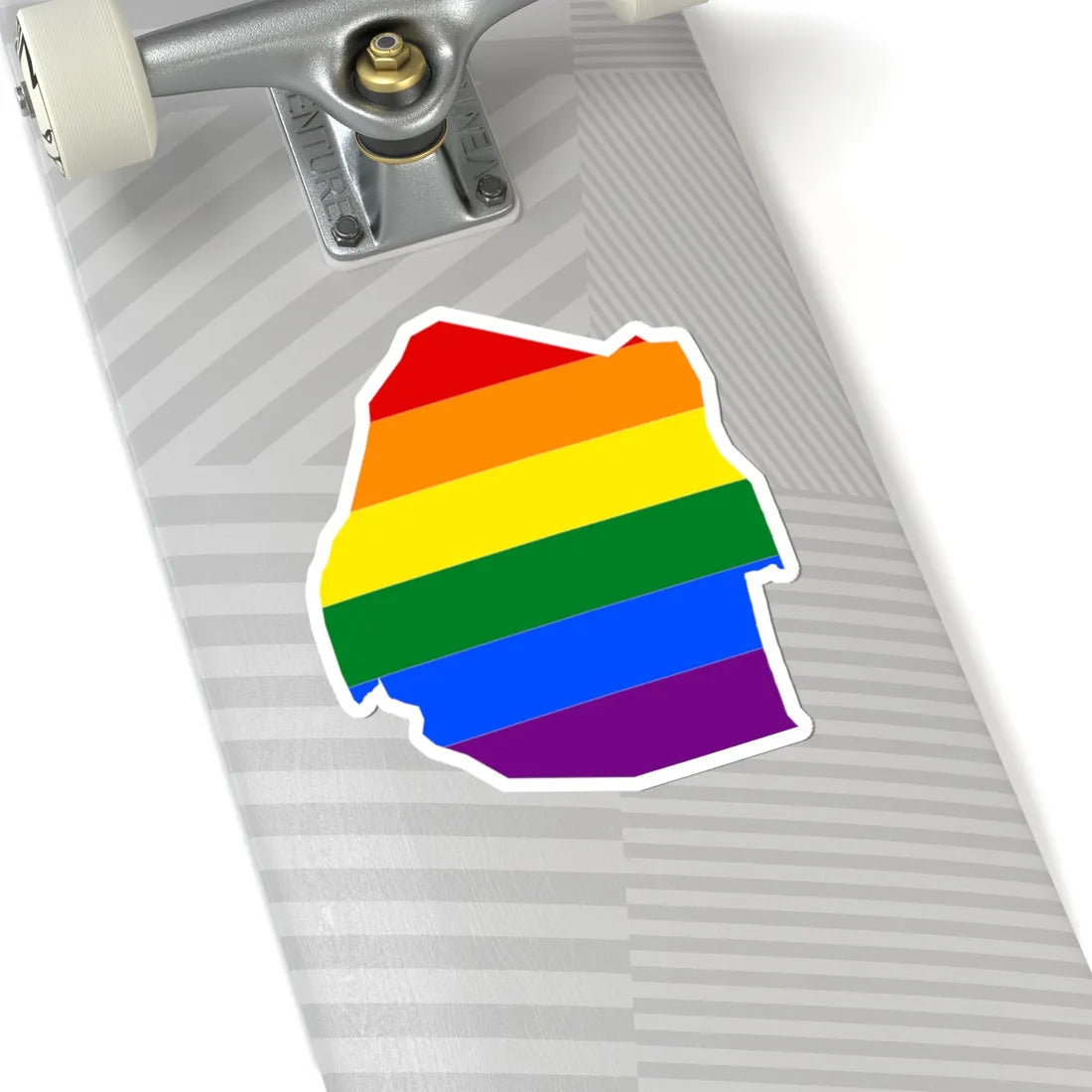 LGBT flag map of Eswatini (Eswatini) STICKER Vinyl Kiss-Cut Decal - The Sticker Space