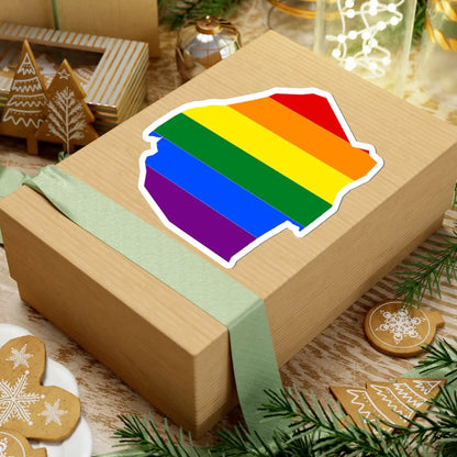 LGBT flag map of Eswatini (Eswatini) STICKER Vinyl Kiss-Cut Decal - The Sticker Space