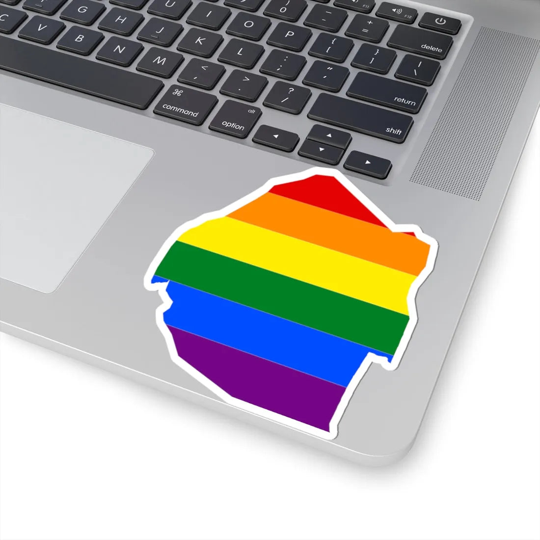 LGBT flag map of Eswatini (Eswatini) STICKER Vinyl Kiss-Cut Decal - The Sticker Space