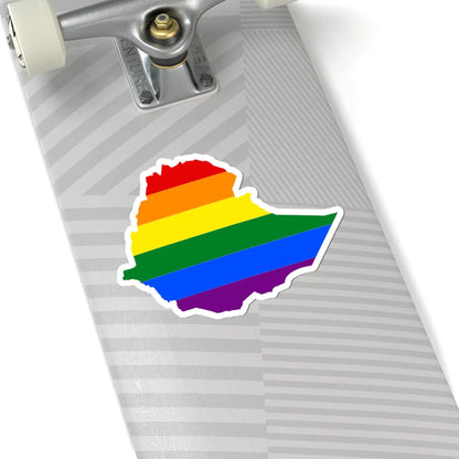 LGBT flag map of Ethiopia (Ethiopia) STICKER Vinyl Kiss-Cut Decal - The Sticker Space