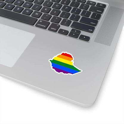 LGBT flag map of Ethiopia (Ethiopia) STICKER Vinyl Kiss-Cut Decal - The Sticker Space