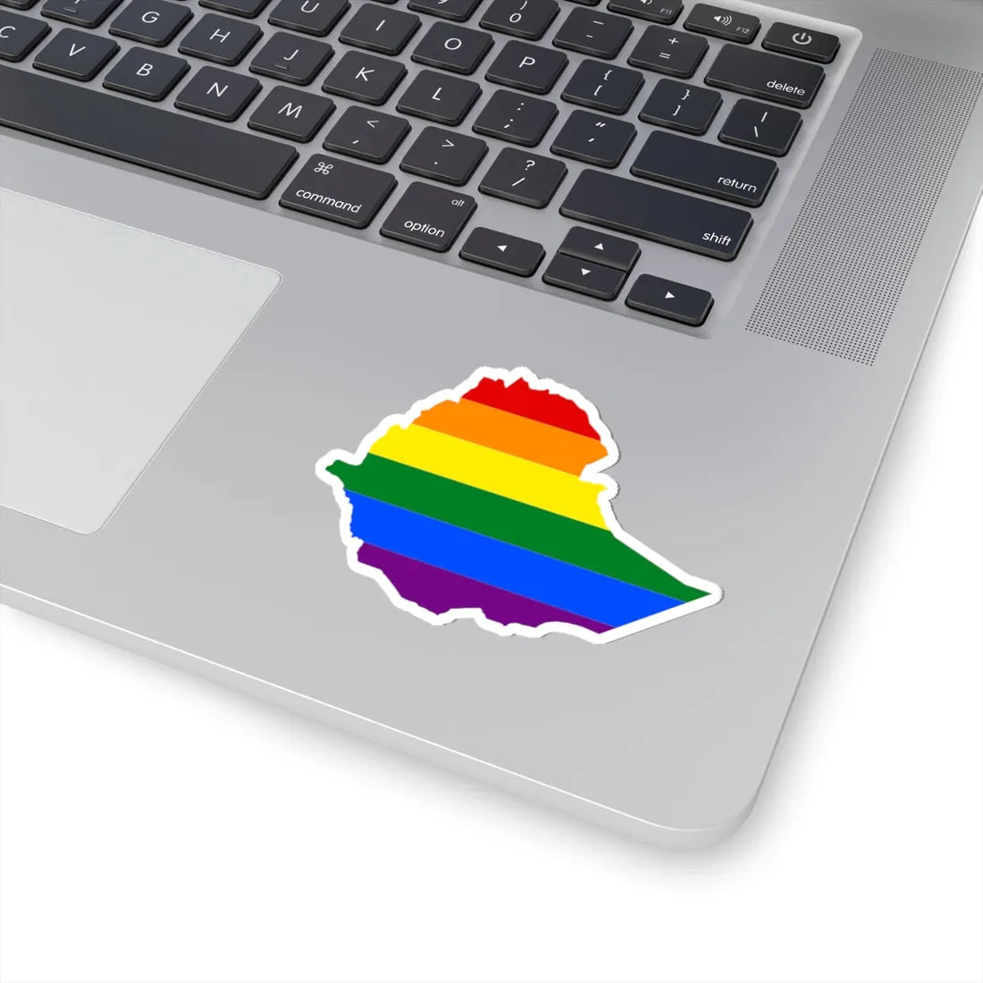 LGBT flag map of Ethiopia (Ethiopia) STICKER Vinyl Kiss-Cut Decal - The Sticker Space