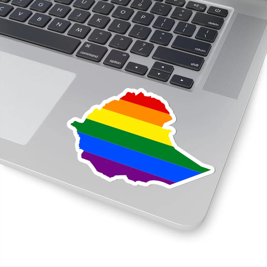 LGBT flag map of Ethiopia (Ethiopia) STICKER Vinyl Kiss-Cut Decal - The Sticker Space
