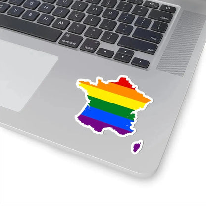 LGBT flag map of France (France) STICKER Vinyl Kiss-Cut Decal - The Sticker Space