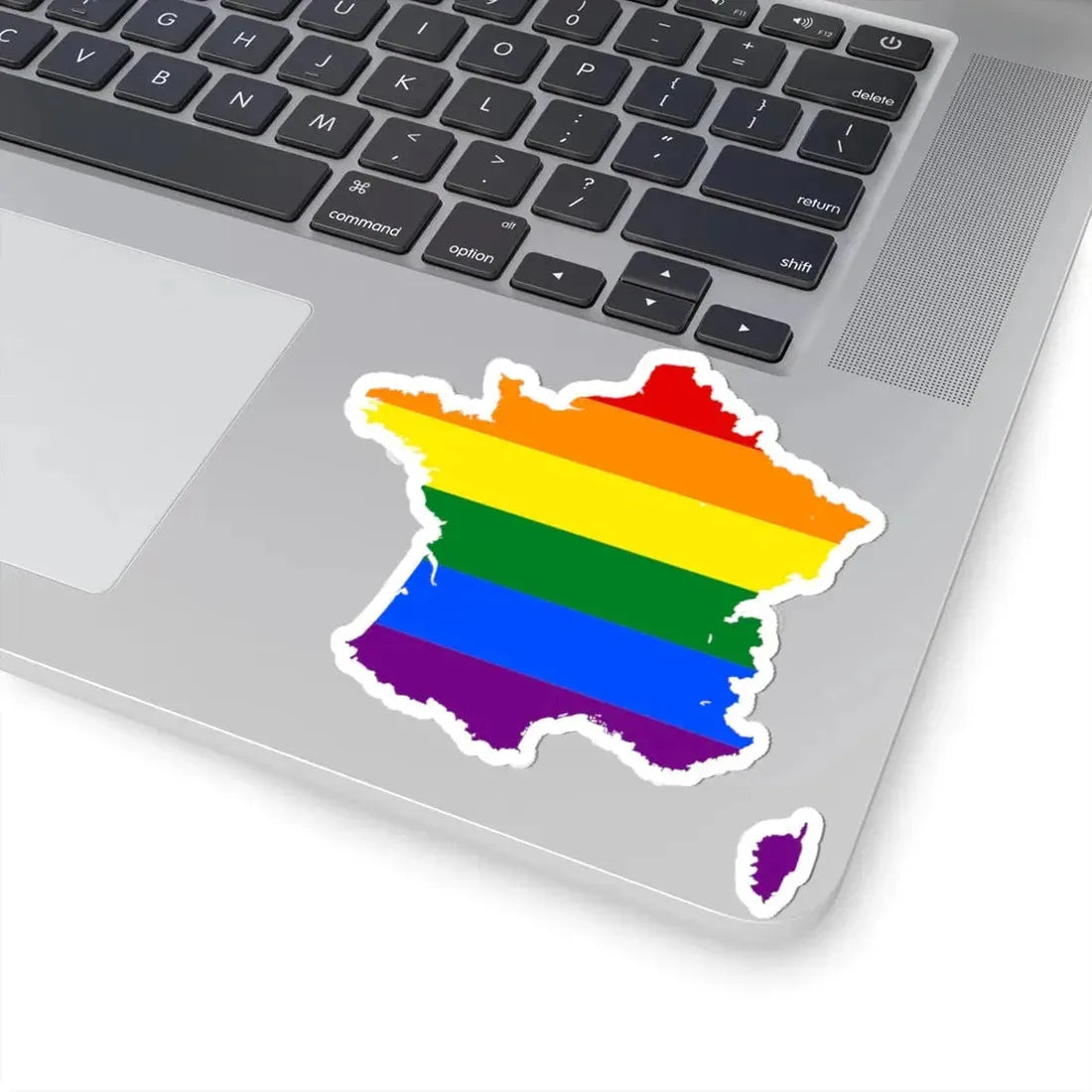 LGBT flag map of France (France) STICKER Vinyl Kiss-Cut Decal - The Sticker Space