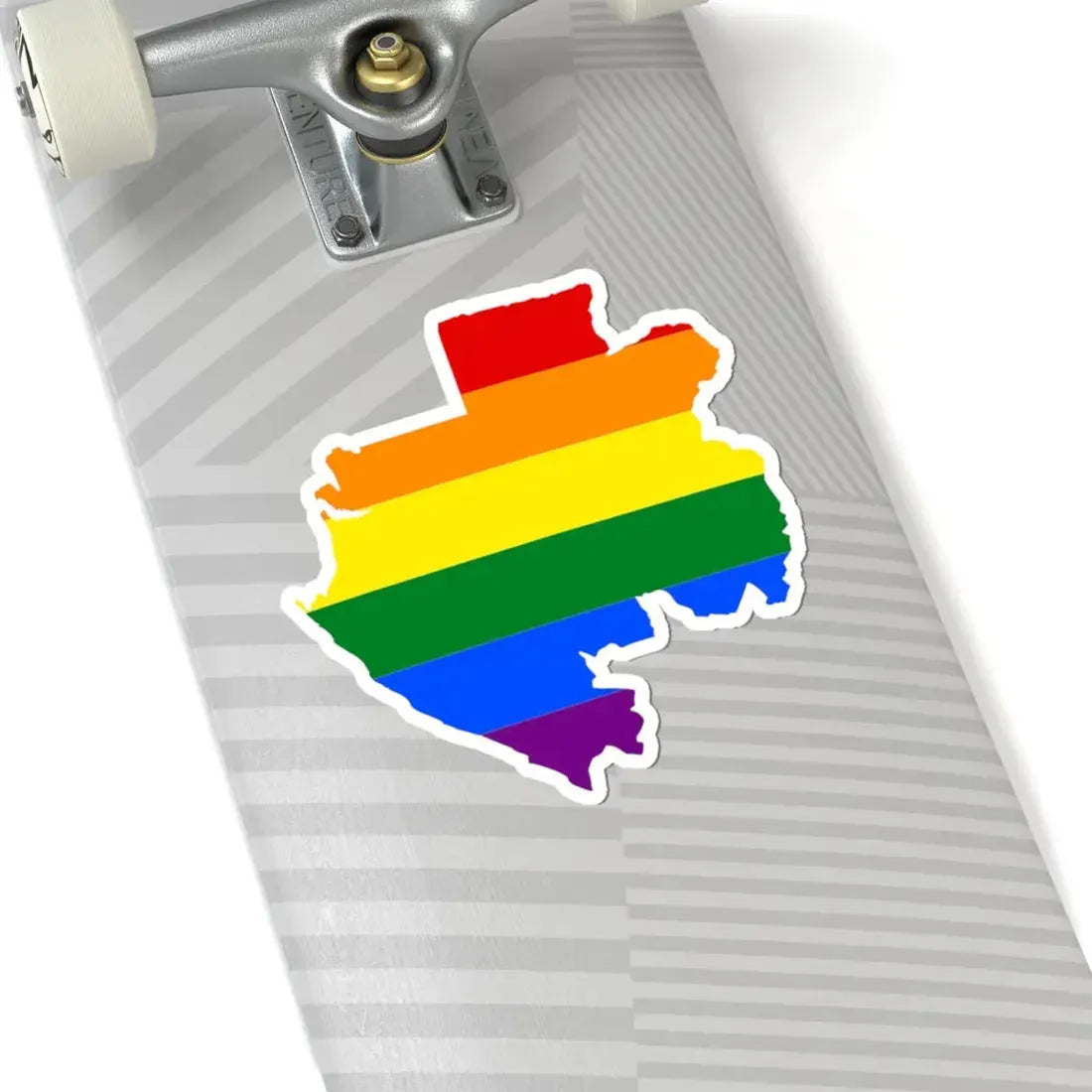 LGBT flag map of Gabon (Gabon) STICKER Vinyl Kiss-Cut Decal - The Sticker Space