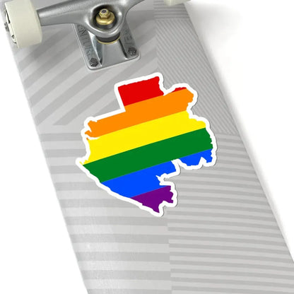 LGBT flag map of Gabon (Gabon) STICKER Vinyl Kiss-Cut Decal - The Sticker Space