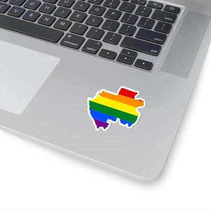 LGBT flag map of Gabon (Gabon) STICKER Vinyl Kiss-Cut Decal - The Sticker Space