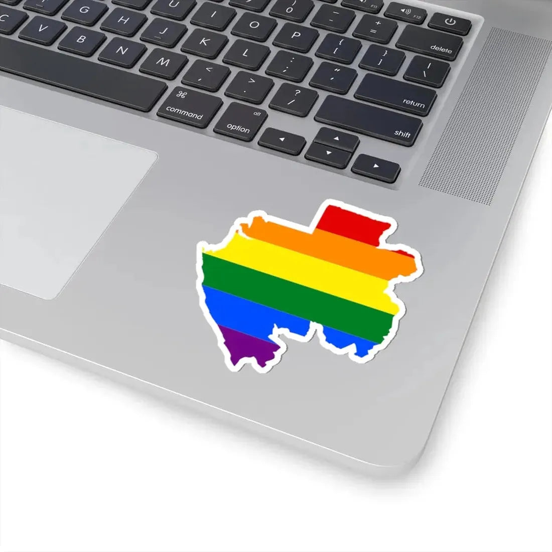 LGBT flag map of Gabon (Gabon) STICKER Vinyl Kiss-Cut Decal - The Sticker Space