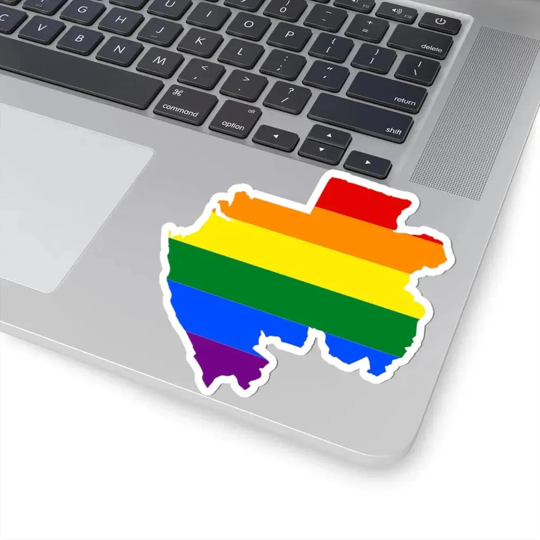 LGBT flag map of Gabon (Gabon) STICKER Vinyl Kiss-Cut Decal - The Sticker Space
