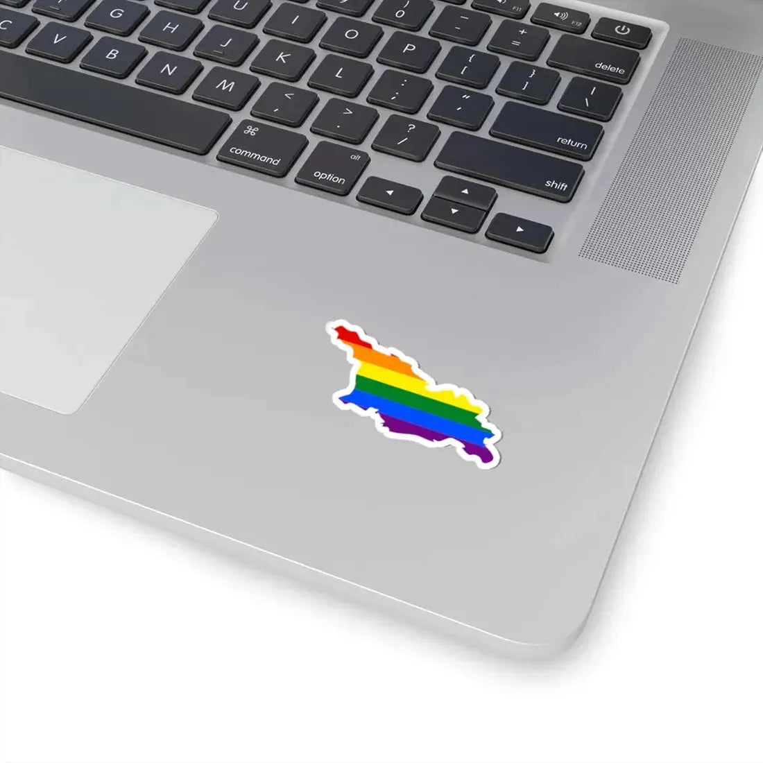 LGBT flag map of Georgia (Georgia) STICKER Vinyl Kiss-Cut Decal - The Sticker Space