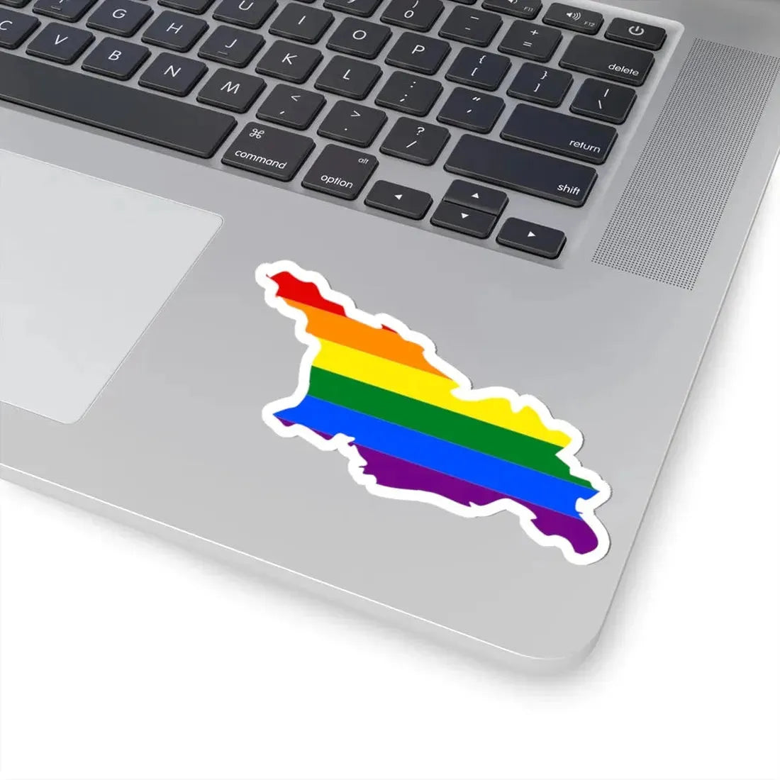 LGBT flag map of Georgia (Georgia) STICKER Vinyl Kiss-Cut Decal - The Sticker Space