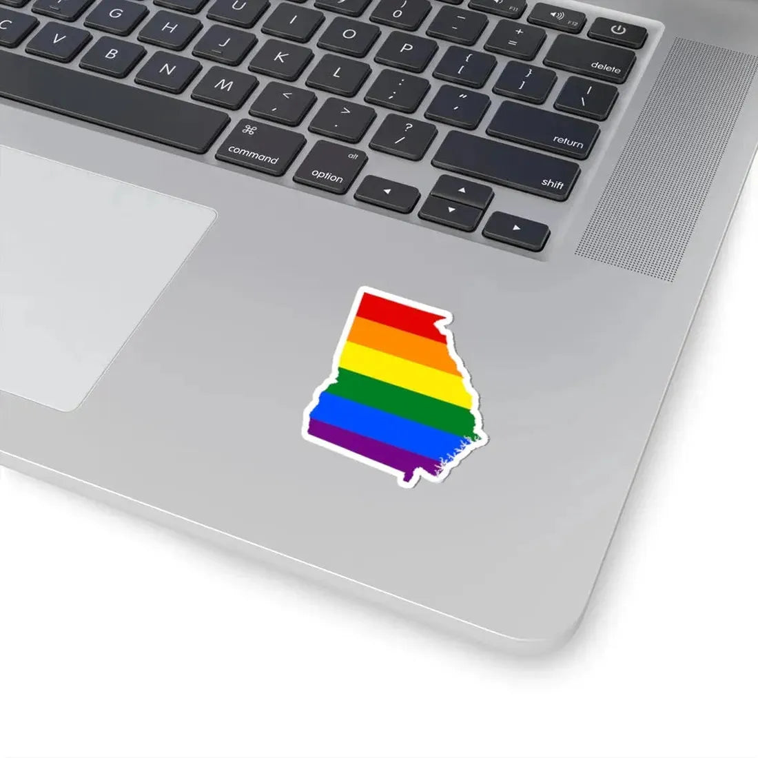 LGBT flag map of Georgia state (United States) STICKER Vinyl Kiss-Cut Decal - The Sticker Space