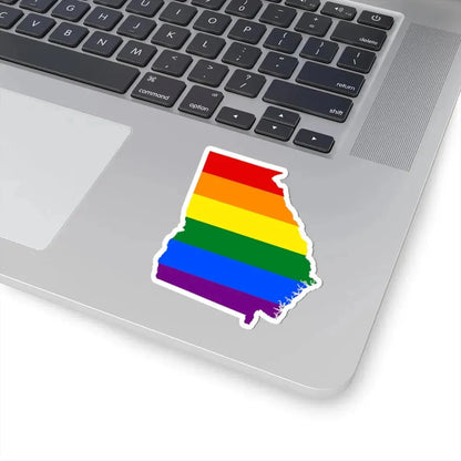 LGBT flag map of Georgia state (United States) STICKER Vinyl Kiss-Cut Decal - The Sticker Space