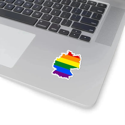 LGBT flag map of Germany (Germany) STICKER Vinyl Kiss-Cut Decal - The Sticker Space