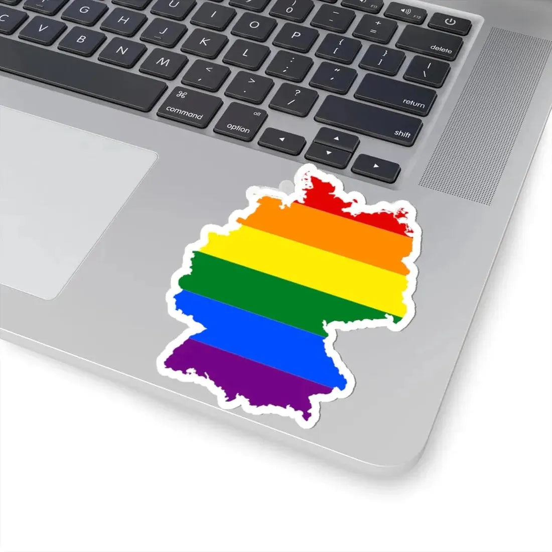 LGBT flag map of Germany (Germany) STICKER Vinyl Kiss-Cut Decal - The Sticker Space