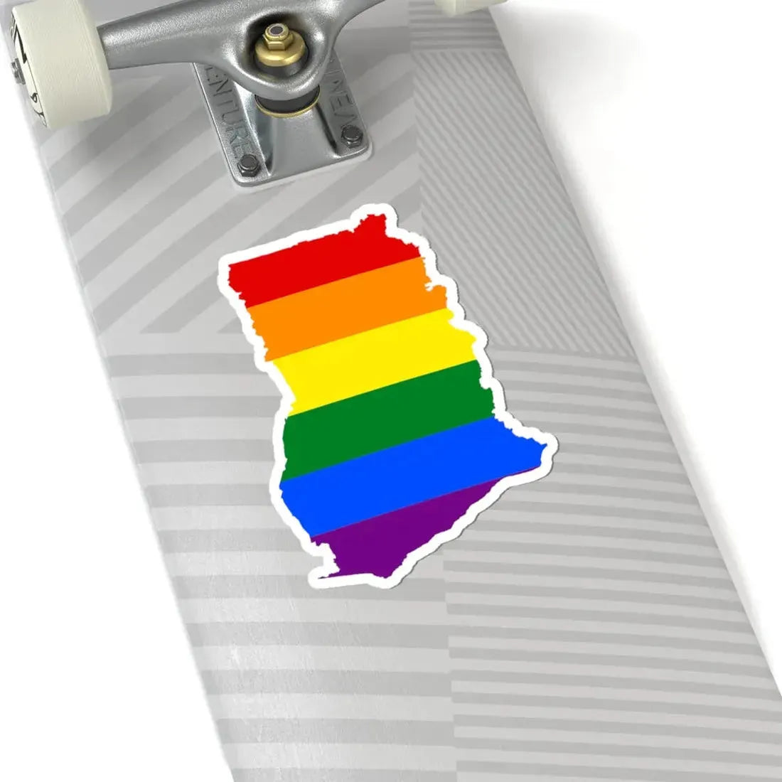 LGBT flag map of Ghana (Ghana) STICKER Vinyl Kiss-Cut Decal - The Sticker Space